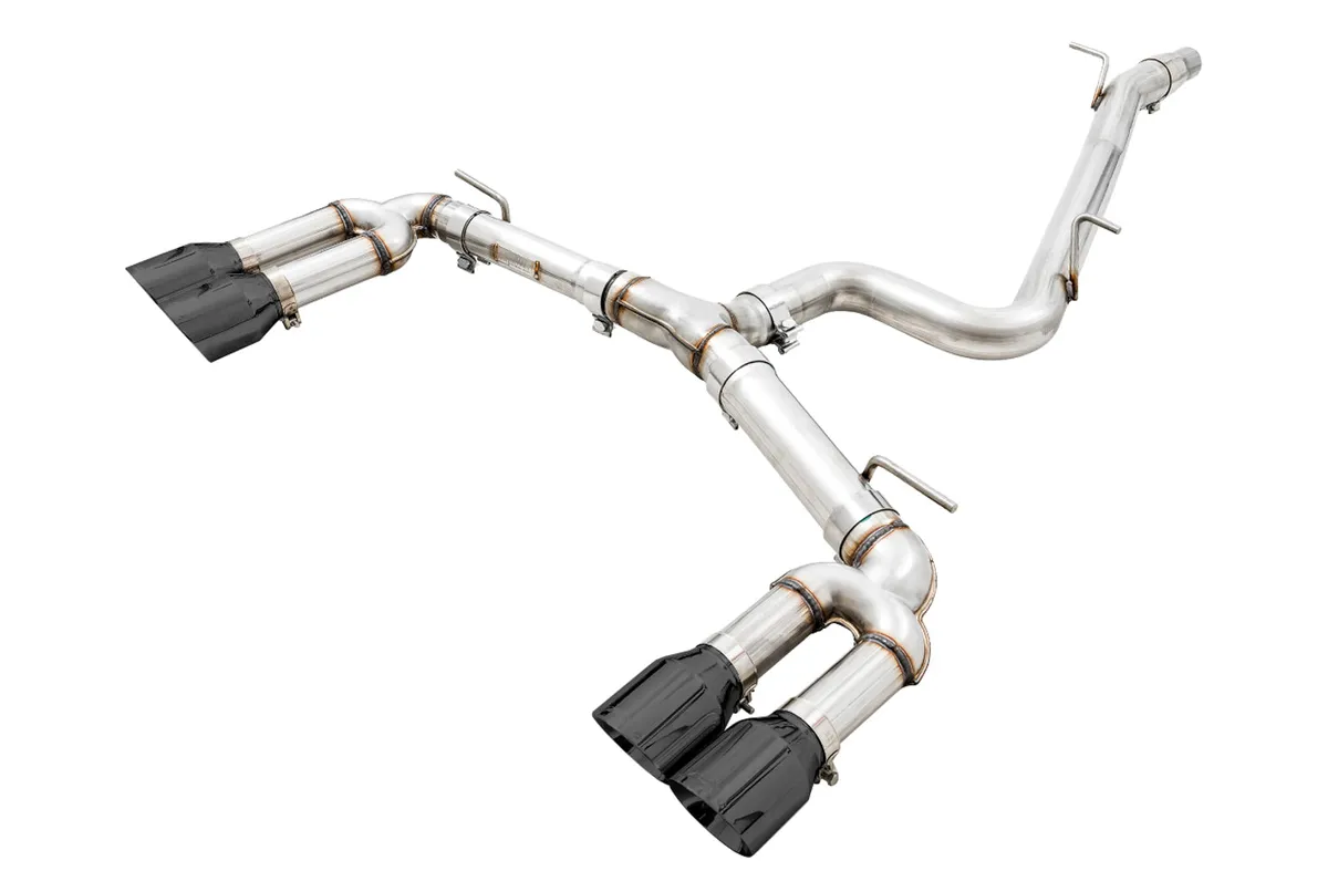 AWE Track Edition Exhaust for Audi 8V S3 - Diamond Black Tips, 102mm product image