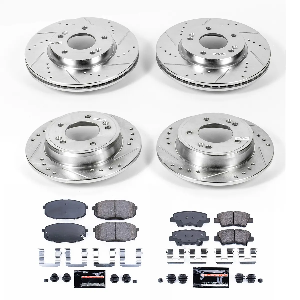 Z23 Evolution Sport Upgrade Kit: Drilled/Slotted Rotors; Carbon-Fiber Ceramic Pads W/Hardware product image