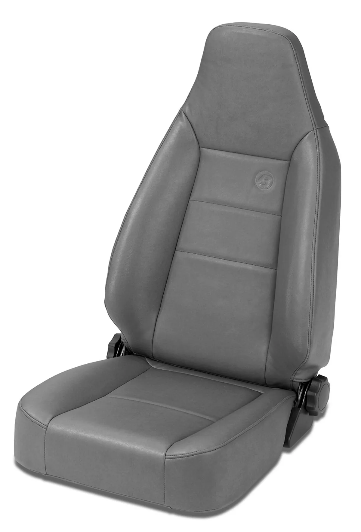 Bestop Charcoal/Gray Trailmax II Seats Trailmax II Sport Seat, Front, all vinyl Jeep 76-06 CJ7 & Wrangler; 97-02 req. Adapter 51256; 03-06 req. Adapter 51245 Drvr/51248 Psngr