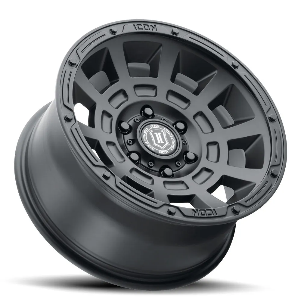 ICON Alloys Thrust, Smoked Satin Black, 17 x 8.5 / 6 x 135, 6mm Offset, 5" BS product image