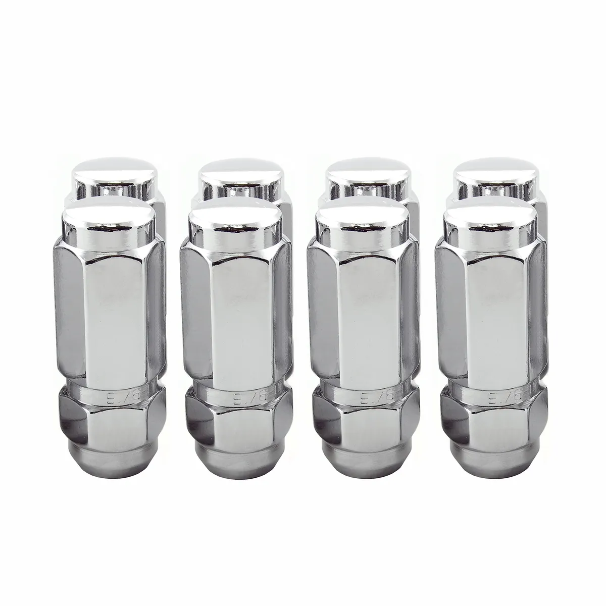 Hex Lug Nut 9/1618 Duplex Cone Seat 7/8 Hex 2.5 in Oal Chrome (8 Pk) product image