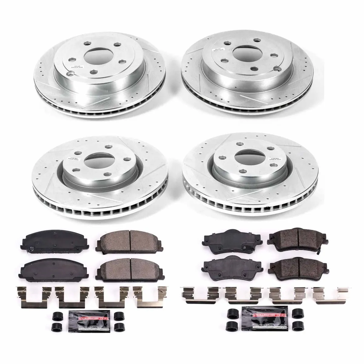 Z23 Evolution Sport Upgrade Kit: Drilled/Slotted Rotors; Carbon-Fiber Ceramic Pads W/Hardware product image
