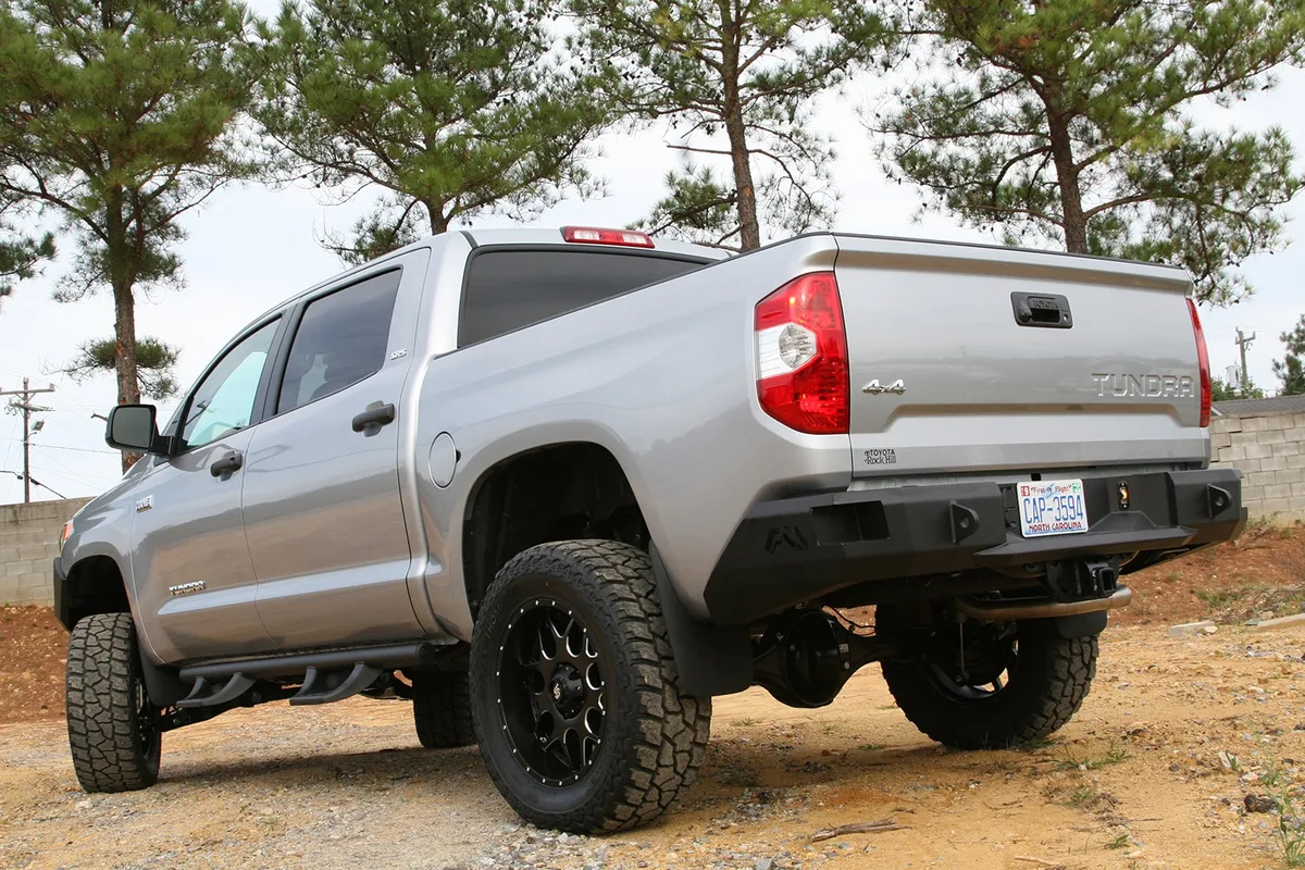 Heavy Duty Rear Bumper; 2 Stage Black Powder Coated; Incl. 0.75 in. D-Ring Mount; product image
