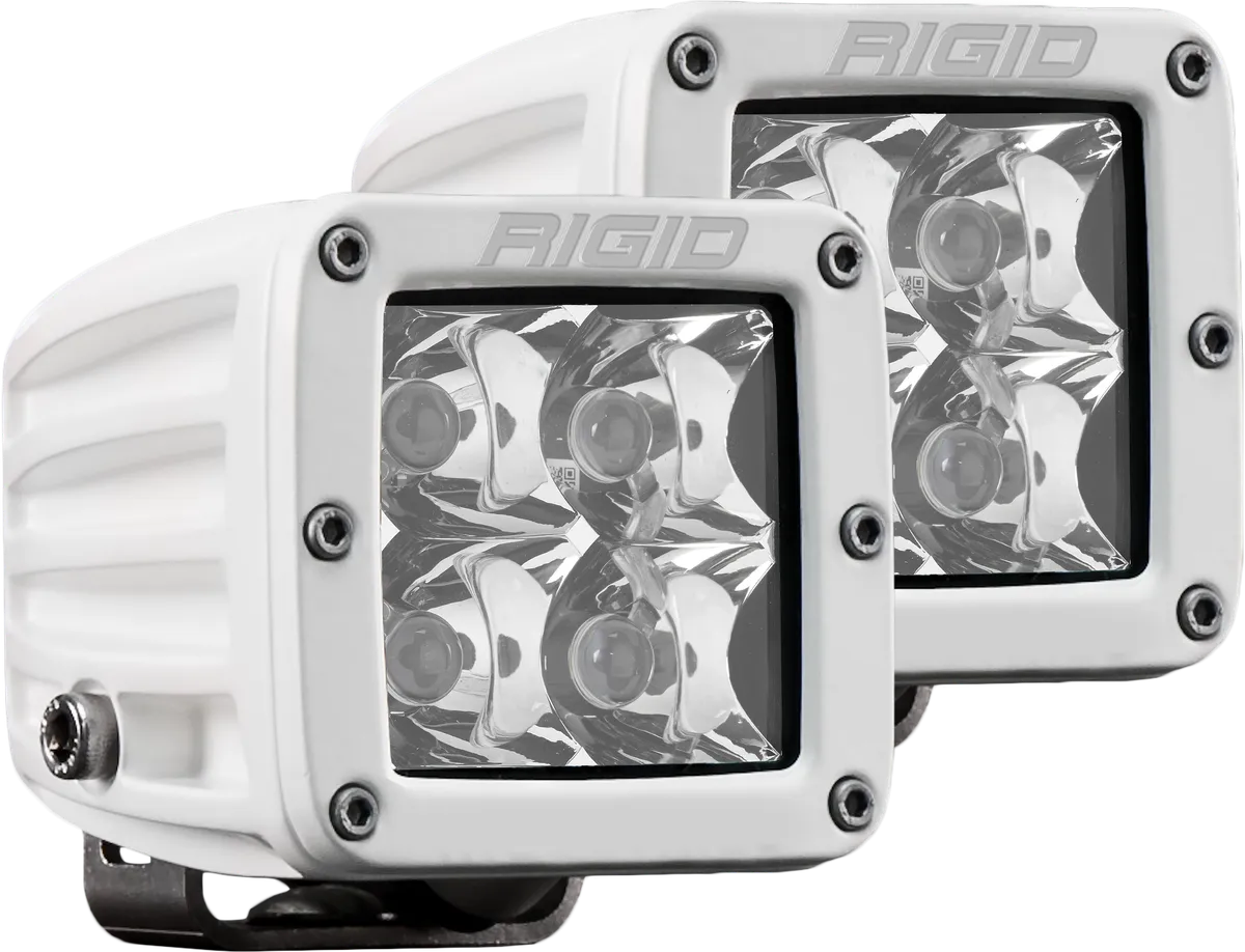 Rigid D-Series Pro LED Light, Spot Optic, Surface Mount, White Housing, Pair product image
