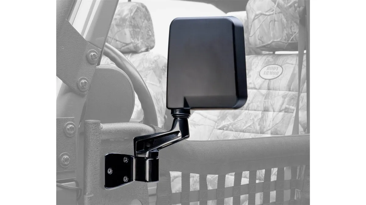 Door Mirror Kit; For Use w/Body Armor 4x4 Trail Doors; Pair; Manual Mirrors; product image