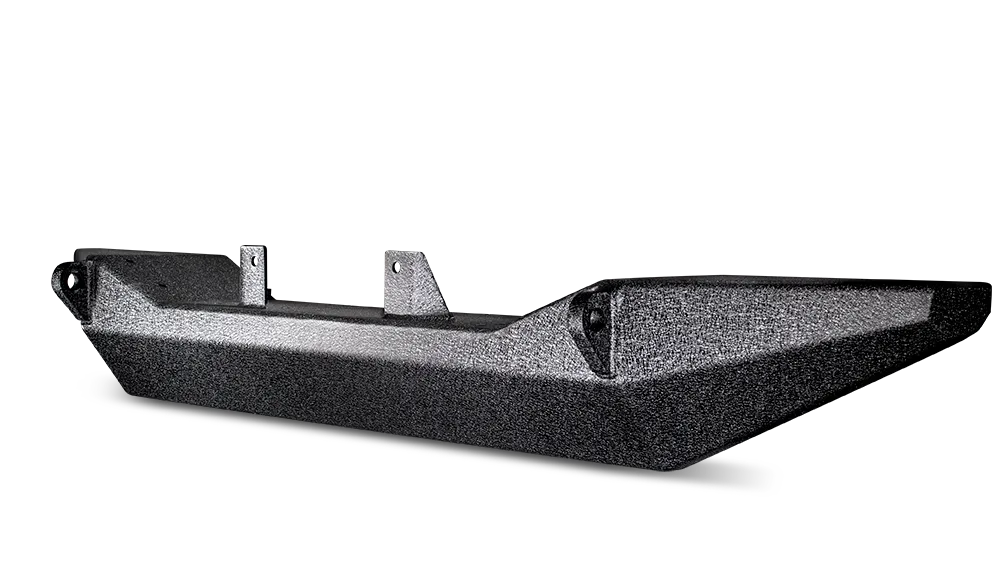 Front Bumper Sheet Metal Design; Intergrated Winch Plate; w/Shackle Mounts; Textured Black Powder Coat; product image