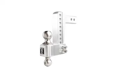 BulletProof Hitches 2.0" Aluminum Medium Duty Hitch 6" Drop/Rise w/ Stainless Steel Dual Ball