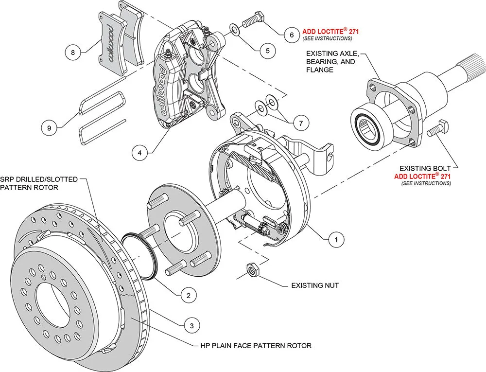 Wilwood FDP-LP 11.00in P-Brake Kit Ford 8.8 w2.50in Offset-5 Lug product image