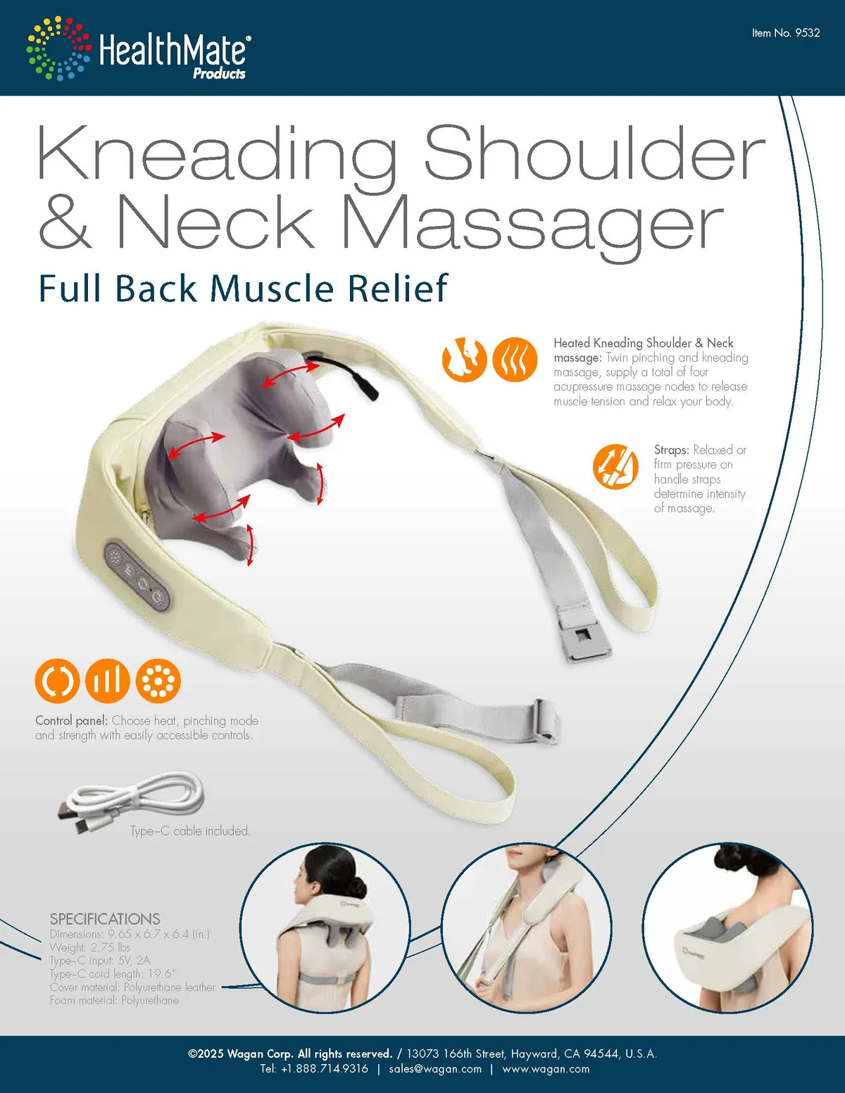 Kneading Shoulder & Neck Massager product image