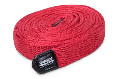 SpeedStrap SpeedStrap SuperStrap 50ft x 1in Weavable Recovery Strap, Red  - 10,000lb Max Capacity