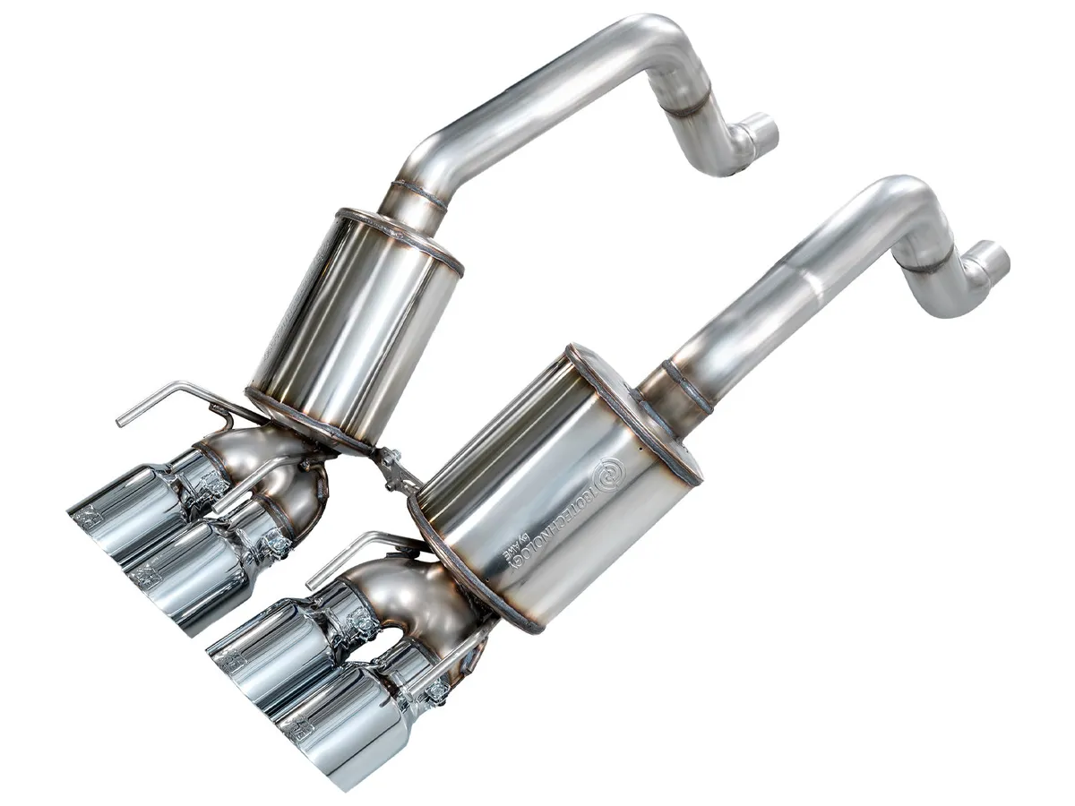 AWE Touring Edition Axleback Exhaust for C6 Chevrolet Corvette 6.2L (2009-2013) - Chrome Silver Tips 3015-42662 product image