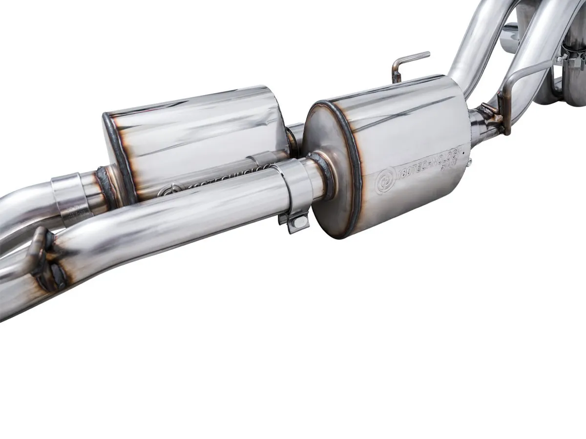 AWE 0FG Exhaust with BashGuard for 3rd Gen Tacoma - Dual Diamond Black Tips product image