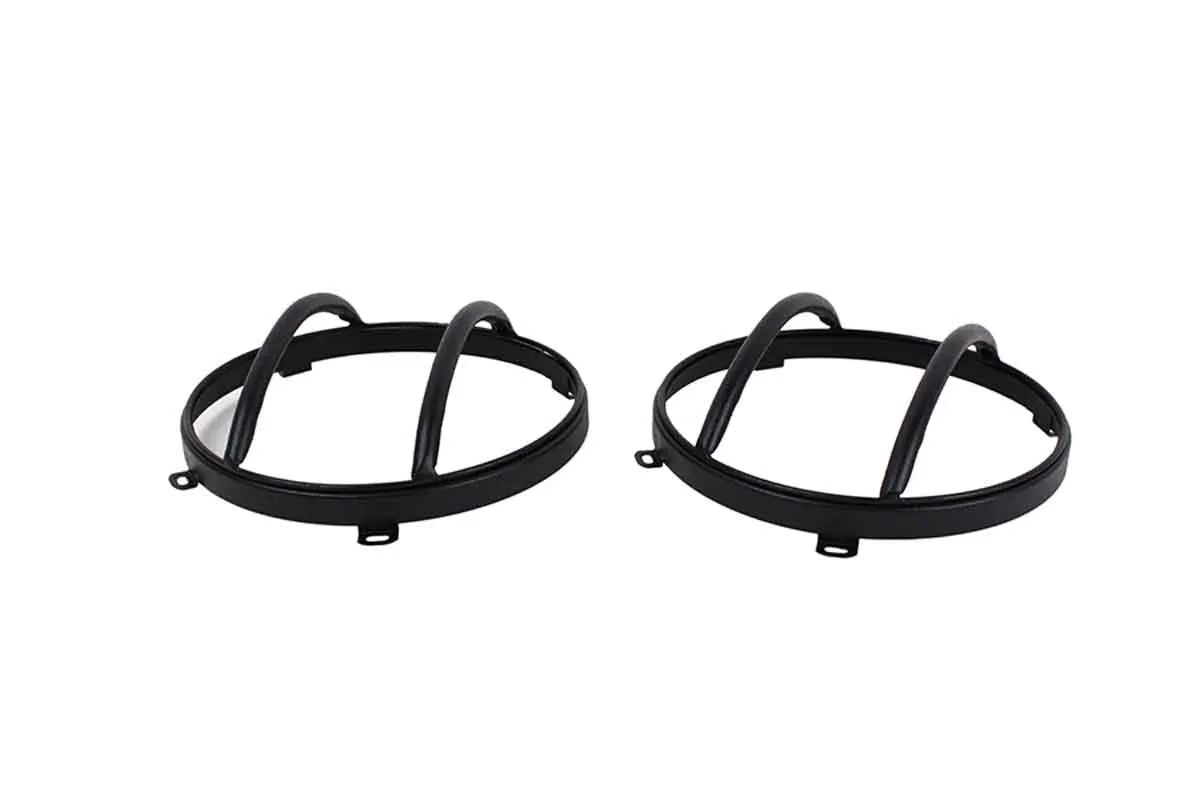 Jeep JK Euro Headlight Guards Pair 07-18 Wrangler JK Textured Black Kentrol product image