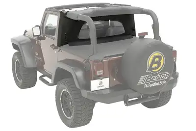 Bestop Wrap-Around Windjammers For Jeep 2003-2006 Wrangler TJ Black Diamond Bestop