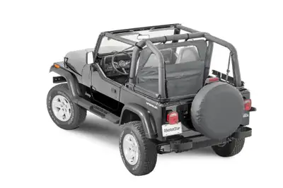 MasterTop Jeep Zip Down WindStopper For 80-06 Jeep CJ 87-06 Wrangler TJ/YJ Black Diamond MasterTop