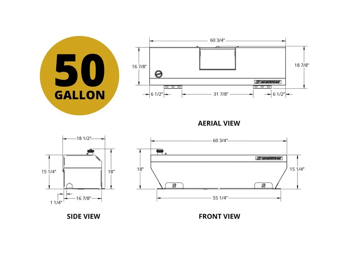 50 Gallon Inbed Auxiliary Fuel Tank System Trax 4; **must Need Module Please See Instructions** product image