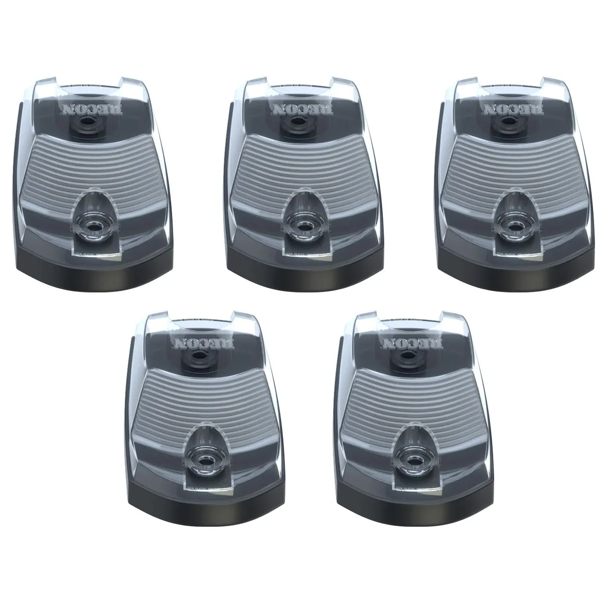 Ford 17-23 Superduty 5-Piece Set Clear Cab Roof Light Lens With 2-Way Forward Rear Facing White Ultra High-Power Leds - Attn This Cab Light Set is For a Fresh Install on a Truck That Did Not Come With OEM Cab Roof Lights no Square Hole Required - on product image