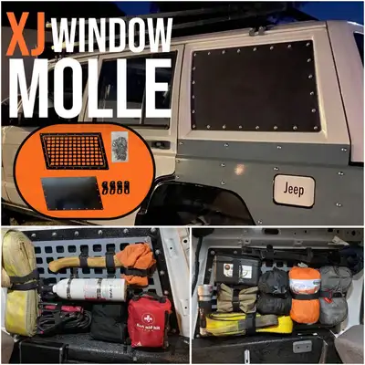GateKeeper Off-Road 1984-2001 Jeep Cherokee XJ Molle Panel Rear Window Replacement Kit