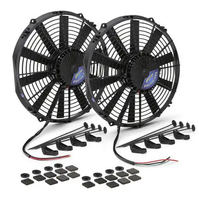 Proform Brushless Ultraperformance 12in Electric Fan 2100 Cfm Straight Blade 12v 2 Pack