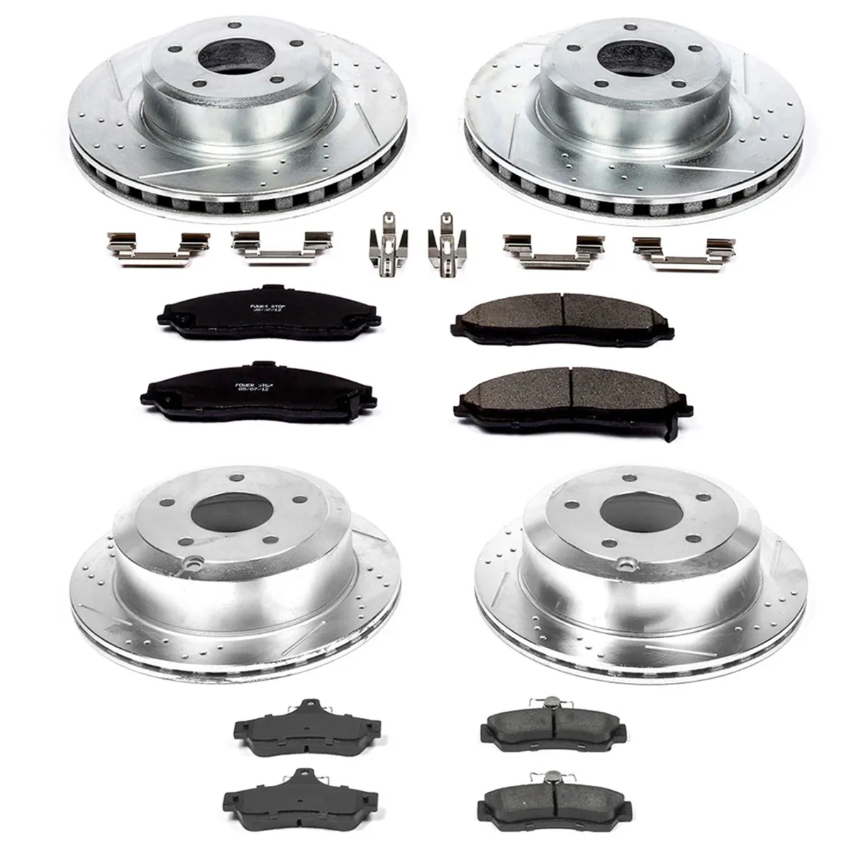 Z23 Evolution Sport Upgrade Kit: Drilled/Slotted Rotors; Carbon-Fiber Ceramic Pads W/Hardware product image