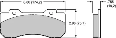 Wilwood Brakes Brake Pad Plate Axle Set .755in Tx6r