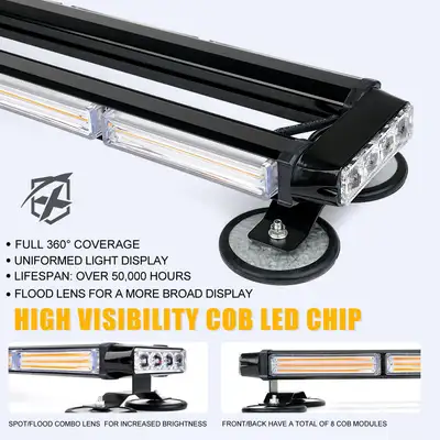 Xprite 26" Rooftop LED Strobe Light with Magnetic Base | Pursuit Series