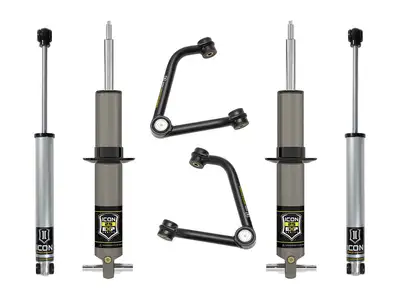 ICON Vehicle Dynamics Icon 2019-2026 Chevrolet Silverado 1500/Gmc Sierra 1500, 2.375-3.75" Lift, Stage 2 Exp Suspension System, Tubular