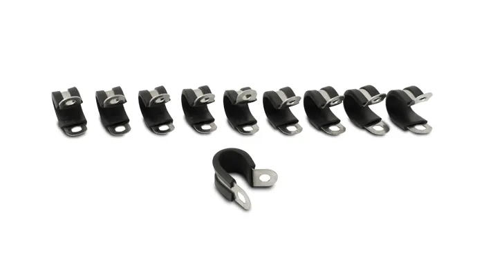 Vibrant Performance - 17190 - Stainless Steel Cushion P-Clamp for 0.25 in. O.D. hose - Pack of 10 product image