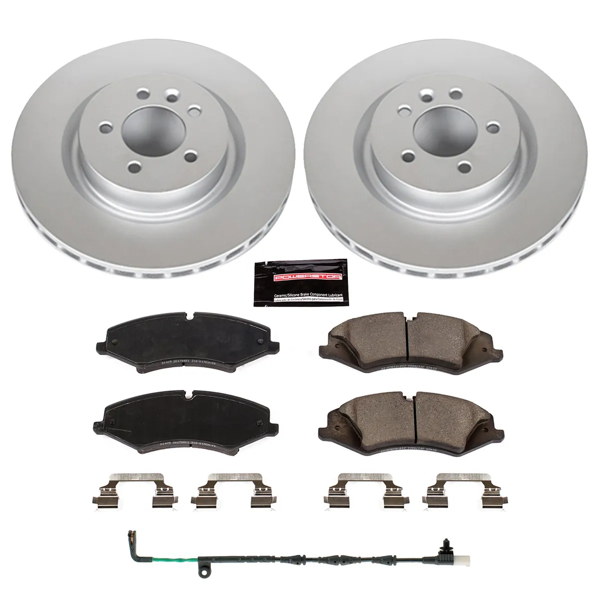 Z23 Sport Geomet Coated Rotor Kit For European Vehicles: Genuine Geomet Fully Coated Rotors; Carbon-Fiber Ceramic Pads W/Hardware; Pad Sensors product image