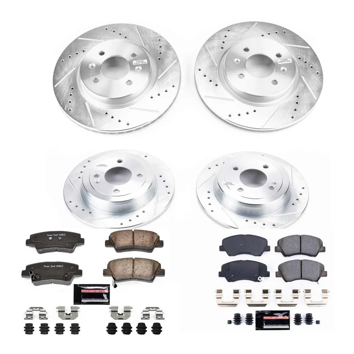 Z23 Evolution Sport Upgrade Kit: Drilled/Slotted Rotors; Carbon-Fiber Ceramic Pads W/Hardware product image