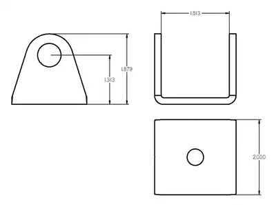 Ridetech 4-Link Rod End Bracket 1.75 Inch Wide 5/8 Inch Cross Bolt Hole Ridetech