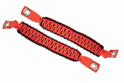 Fishbone Offroad Fishbone Offroad Red Paracord Grab Handles for A-Pillar & Sound Bar for 2007-2018 Jeep Wrangler FB55284