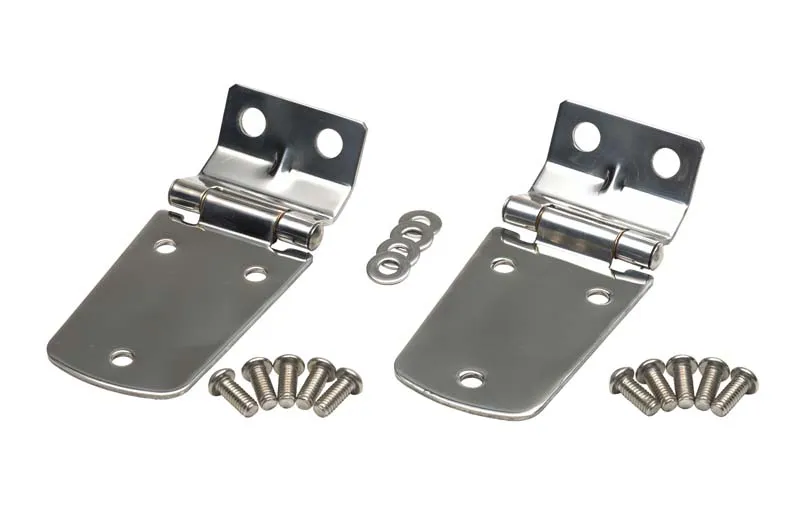 Jeep TJ Hood Hinge Pair 97-06 Wrangler TJ Polished Silver Kentrol product image