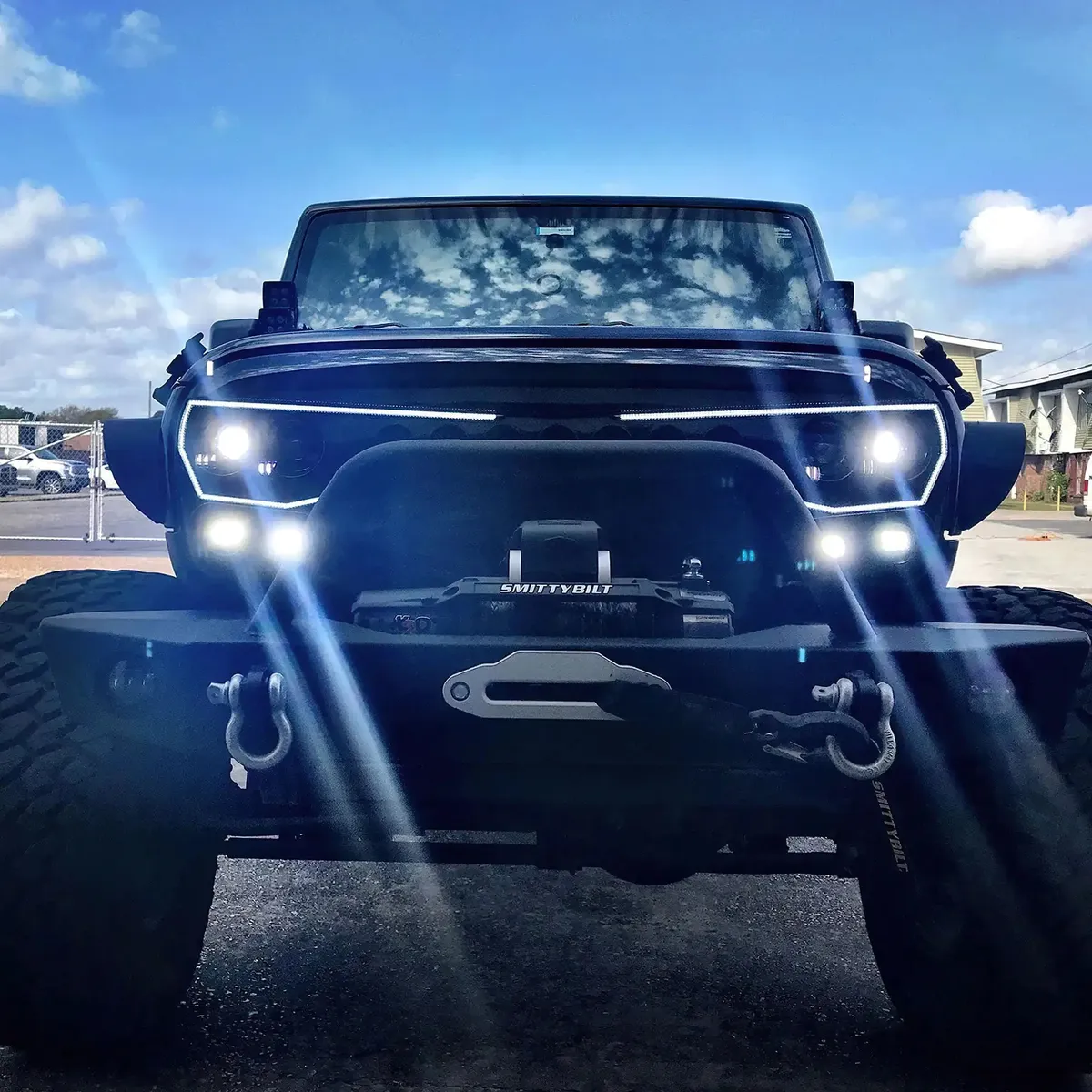 2007-2017 Jeep Wrangler JK Vector Pro Series II Full LED Grill - Integrated Headlights & DRL product image
