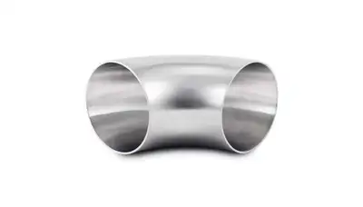 Vibrant Performance 90 Degree Stainless Steel Bend; 3 in. OD; 3 in. Centerline Radius; 3 in. Length From Tangent; 0.083 in. Nominal Wall Thickness; Brushed;