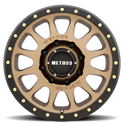 Method Race Wheels Aluminum Wheels 18x9 NV MR305 Bolt Pattern 8 On 170 Offset 18 Lip Size 1.38 Method Bronze BRZ Black Street Loc Method