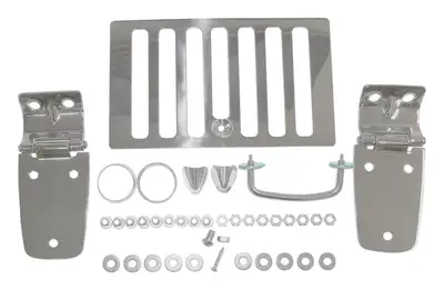 Crown Automotive Jeep Replacement RT Off-Road - Stainless Stainless Hood Set