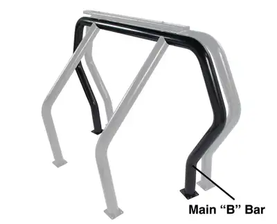 Go Rhino Go Rhino 93002B - Bed Bar Component - B Main Bar - Black Powdercoat