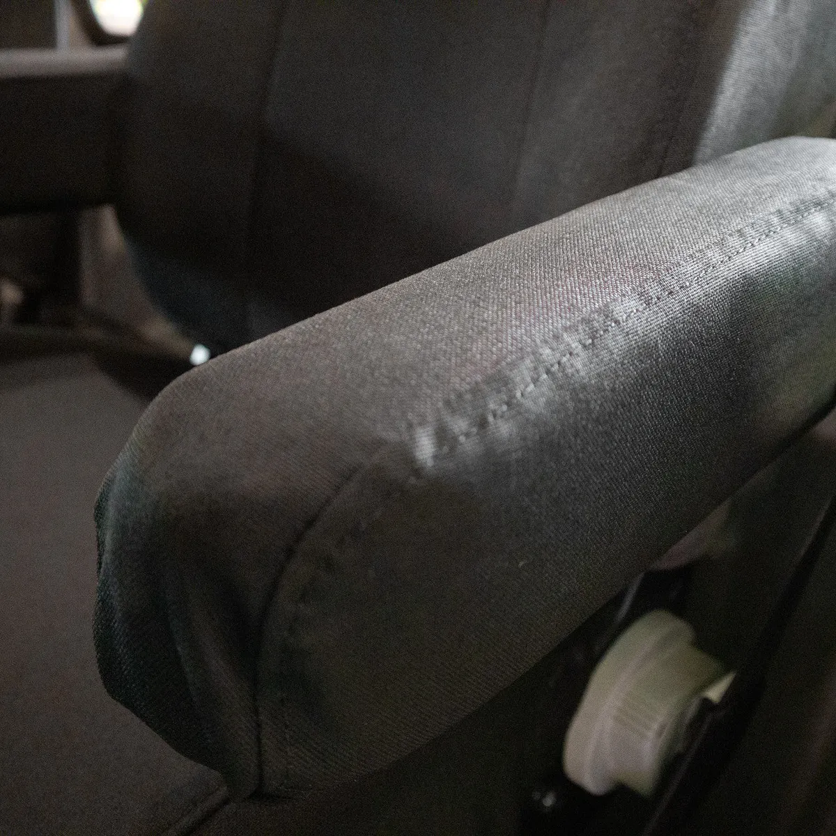 National Captain High Back Air Ride Bucket Dual Armrest Cover Ironweave Gray product image