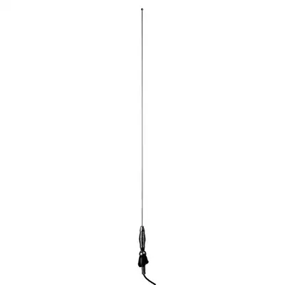 Metra Electronics ANTENNAWorks; Universal Antenna; Side Mount; Front; For 1 in./25mm Hole/Split Ball; 31 in./79cm 1-Section Mast w/Spring; 54 in/137cm Cable; Stainless Steel;