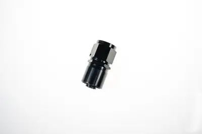 Redhorse Performance 12 An Straight Crimp Style Hose End W/ Black Collar Black