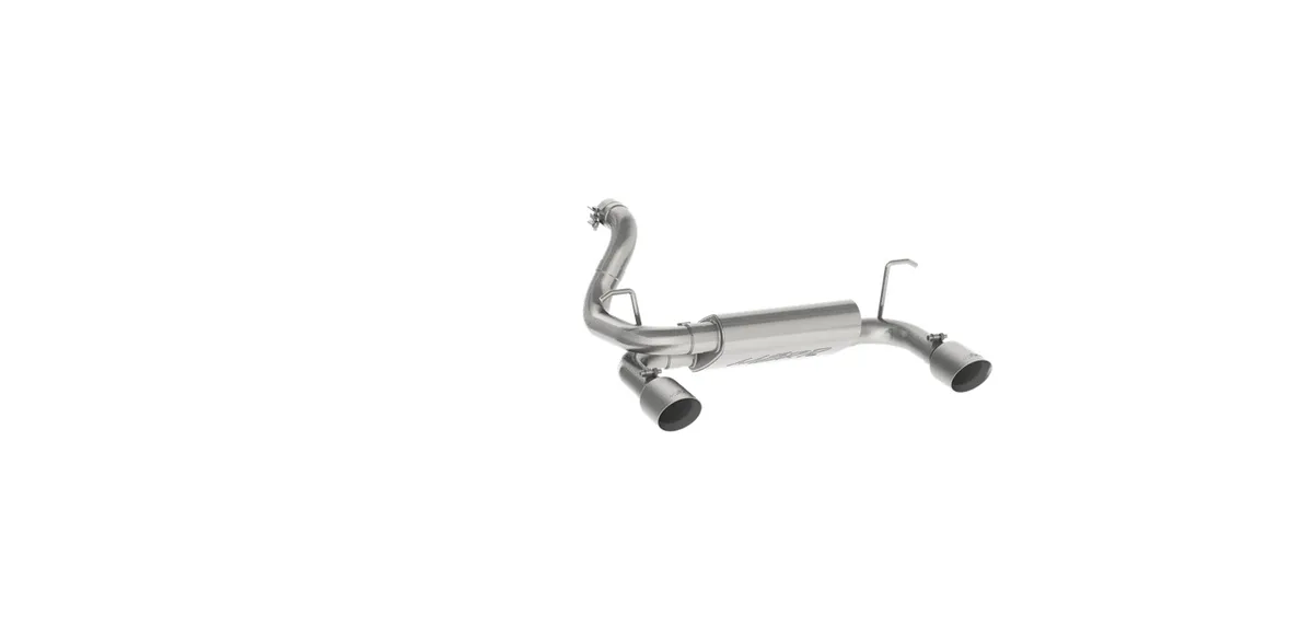 Armor Lite Axle Back Exhaust System; 2.5 in.; Incl. Inlet Pipe/Muffler/Pass. And Driver Side Tailpipe/Clamps/4 in. OD Tips; Dual Rear Exit; Aluminized; product image
