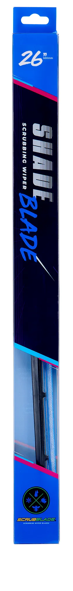 Scrubblade - 26 650mm Blue Silicone Shadeblade Wiper Blade - CBB2600 product image