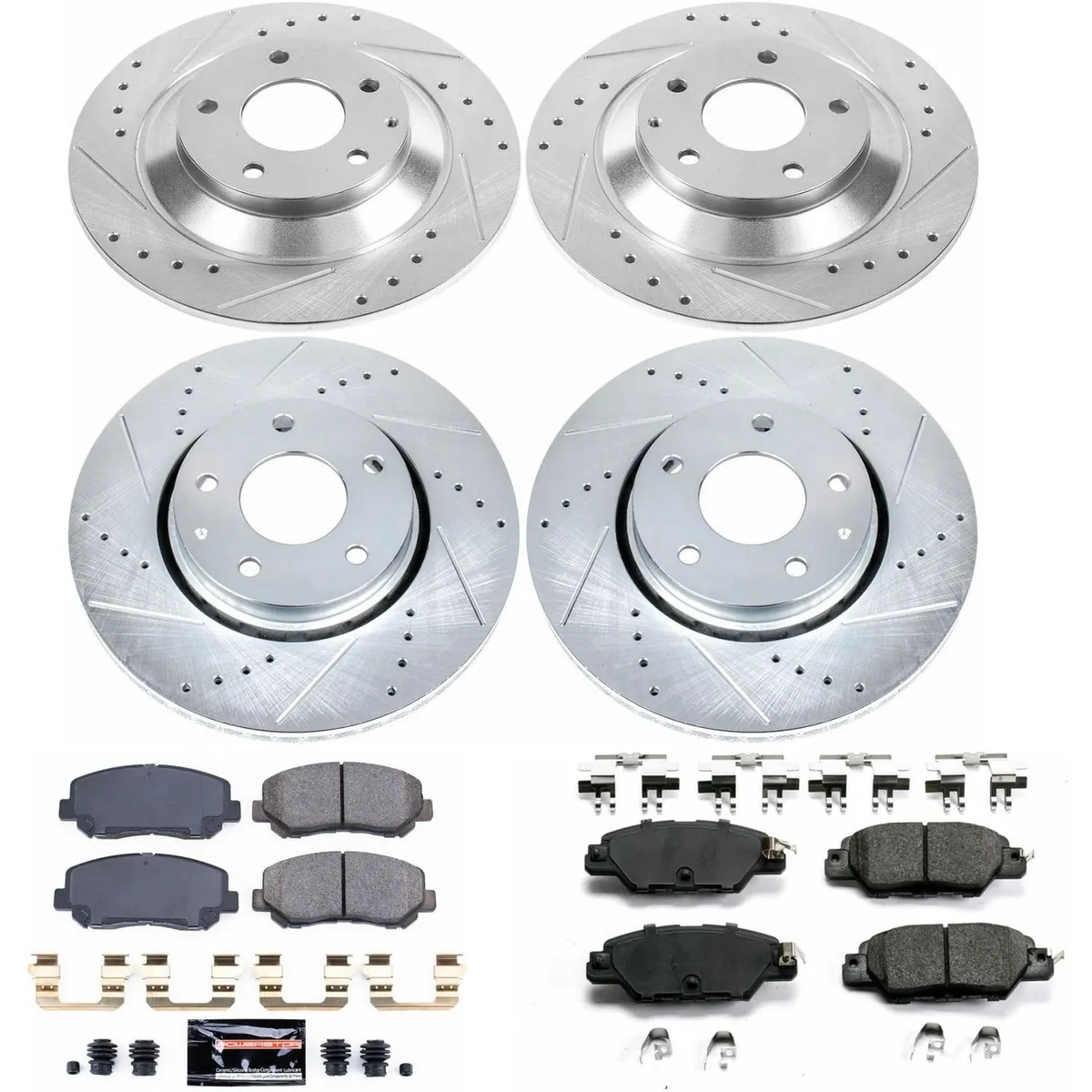 Z23 Evolution Sport Upgrade Kit: Drilled/Slotted Rotors; Carbon-Fiber Ceramic Pads W/Hardware product image