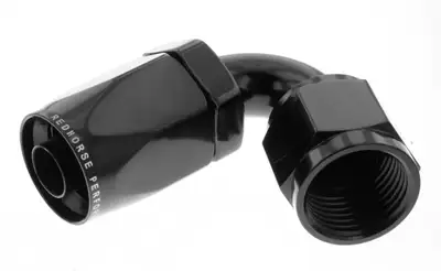 Redhorse Performance 4AN Non-Swivel Hose End Black 120