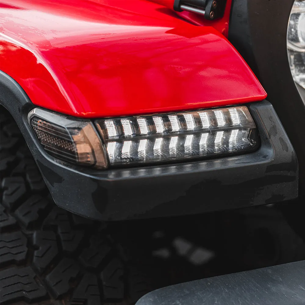 Xprite LED Turn Signal Lights for Jeep Wrangler JL & Gladiator JT – Sequential Amber Parking Lights with Smoked Lens | Plug & Play Upgrade product image