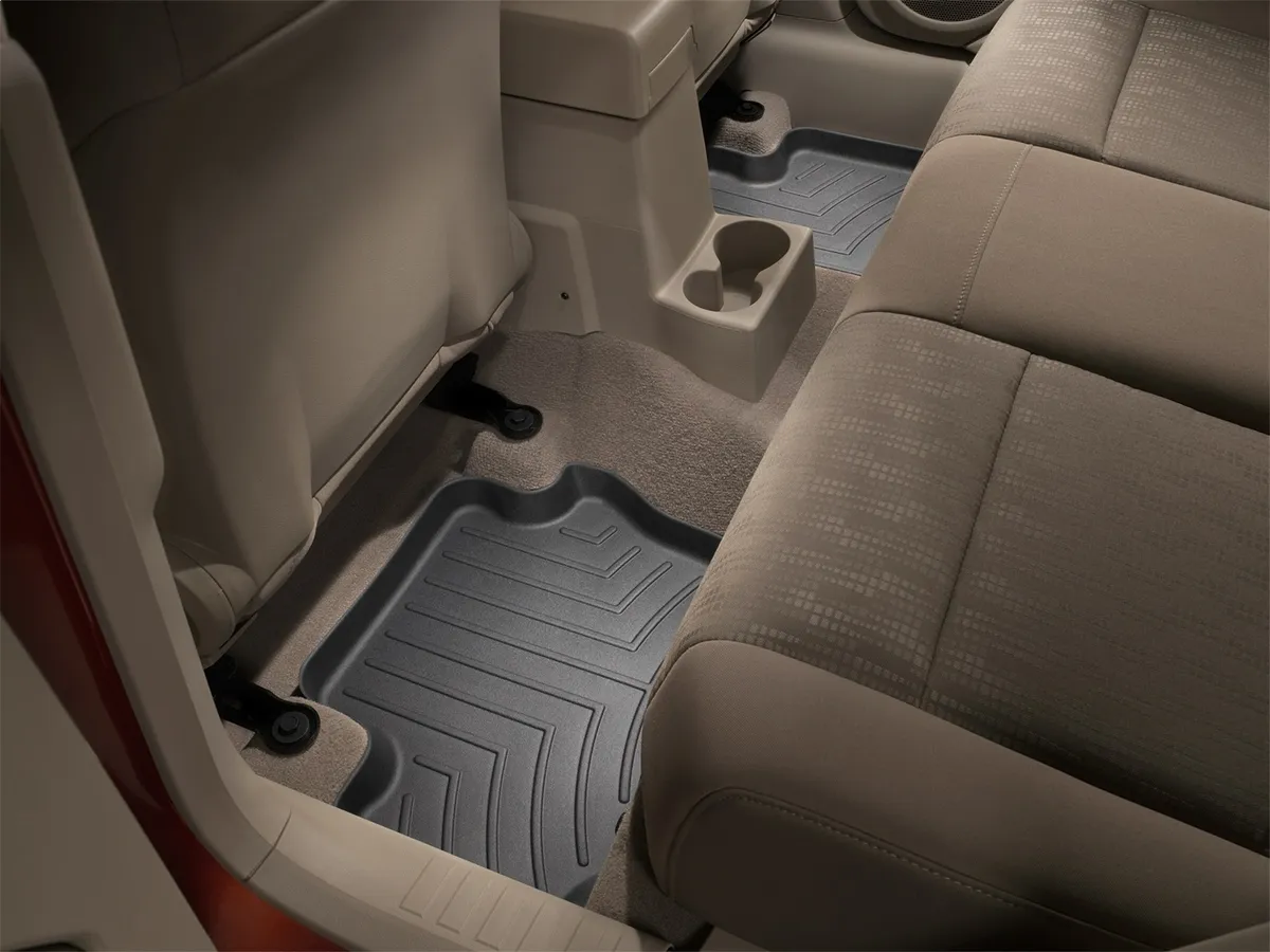 Weathertech 2007 + Dodge Caliber Black Rear FloorLiner Two-piece part / 2007 + Jeep Compass Black Rear FloorLiner Two-piece part / 2007 + Jeep Patriot Black Rear FloorLiner Two-piece part