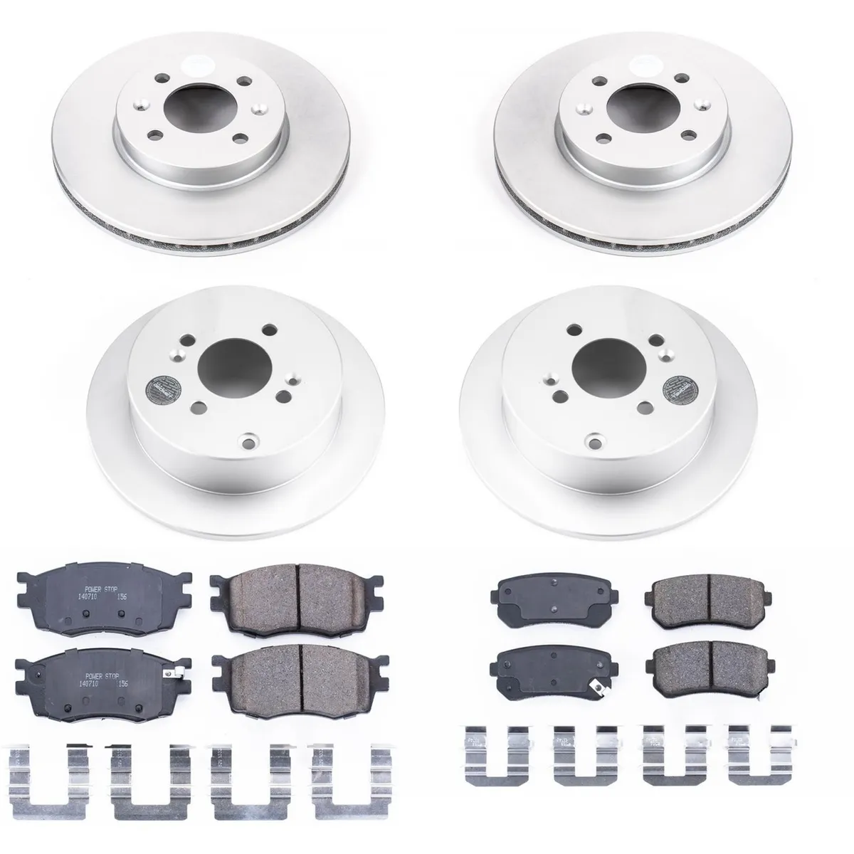 Z17 Geomet Coated Rotor Kit: Genuine Geomet Fully Coated Rotors; Ceramic Pads W/Hardware product image