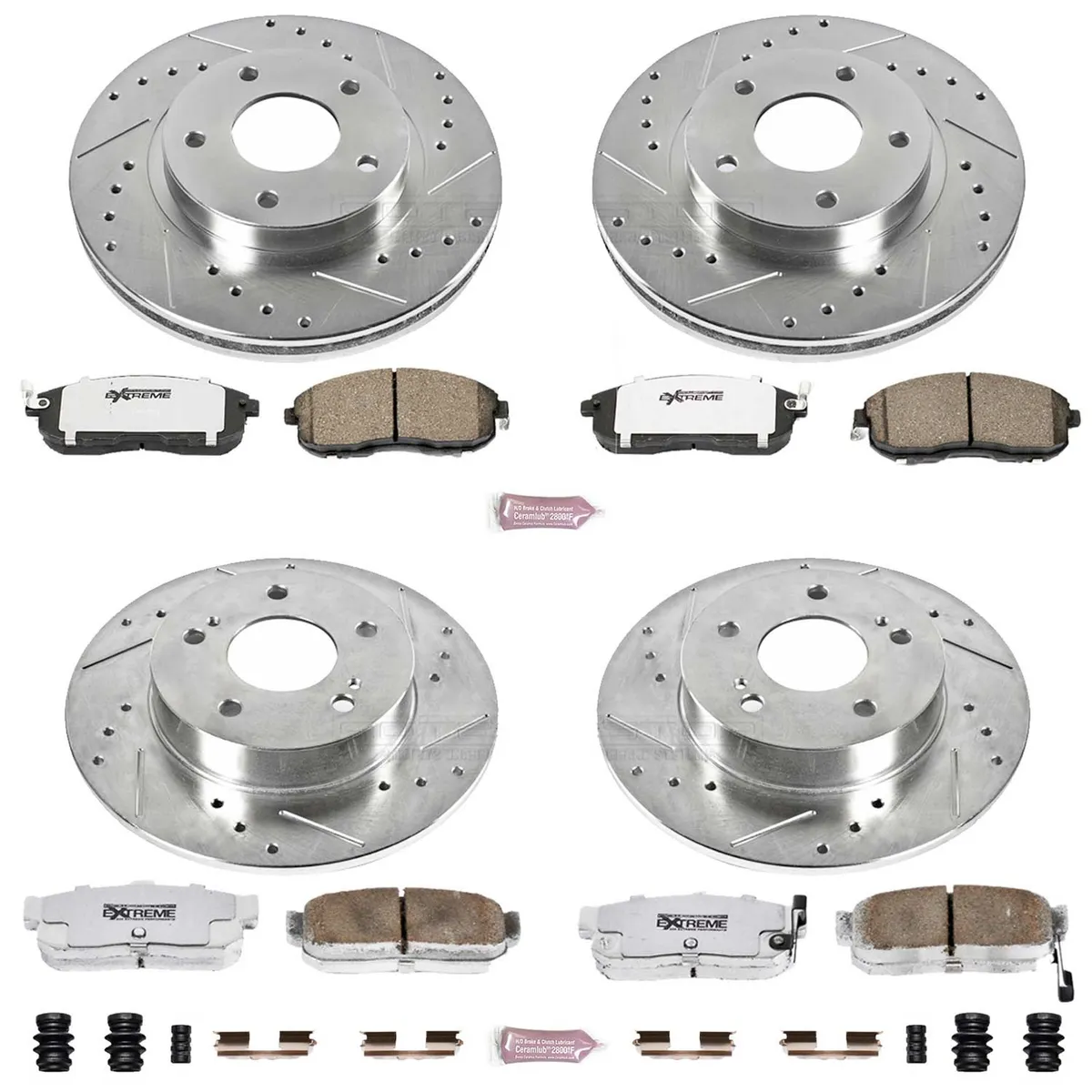 Z26 Street Warrior Upgrade Kit: Drilled/Slotted Rotors; Carbon-Fiber Ceramic Pads W/Hardware product image