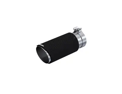 MBRP Exhaust Carbon Fiber Exhaust Tip; 4 in. Inlet Diameter; 5 in. Outlet Diameter; Angle Cut; Dual Wall;